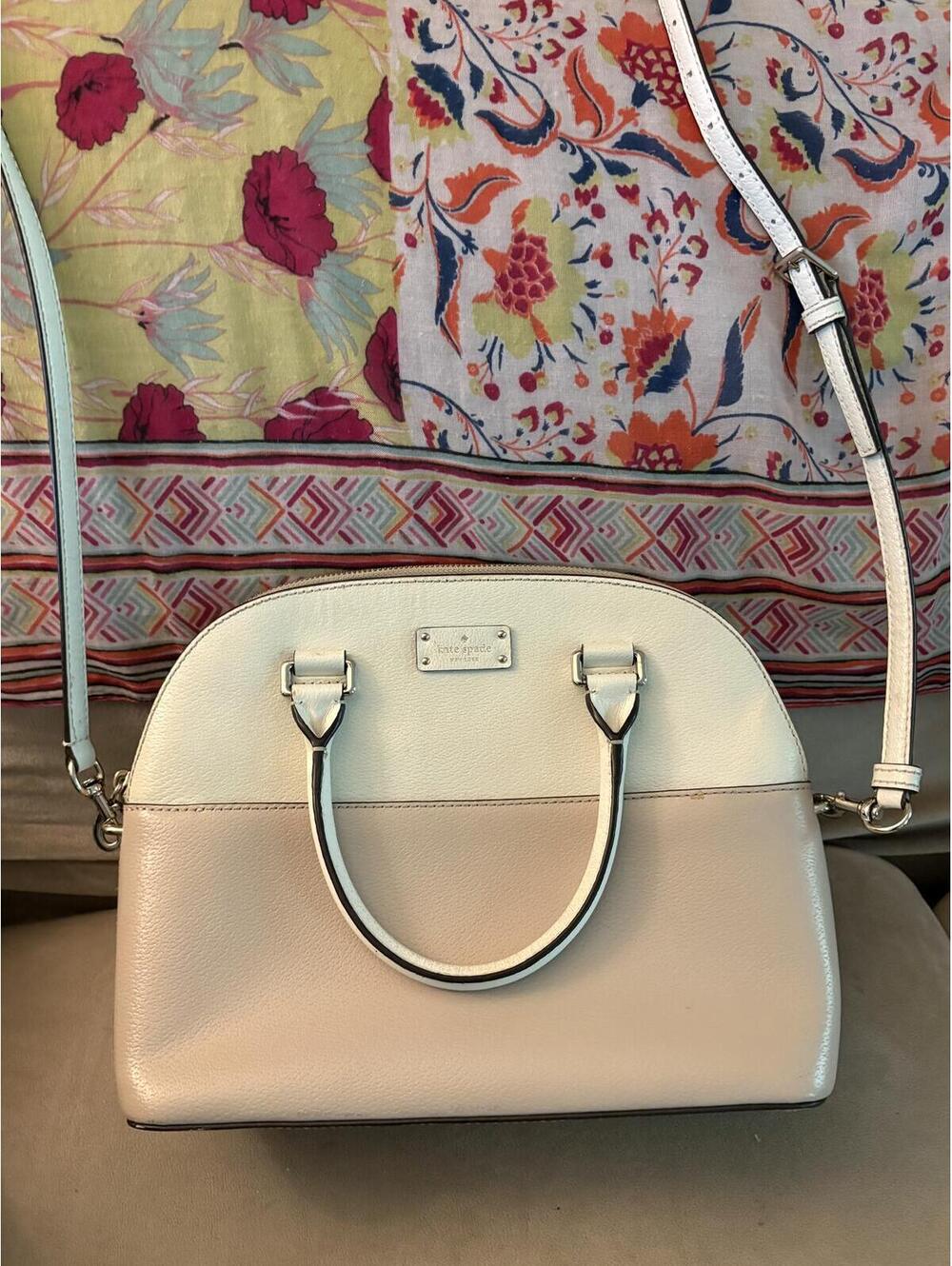 Kate Spade New York Two-Tone Leather Satchel Handbag